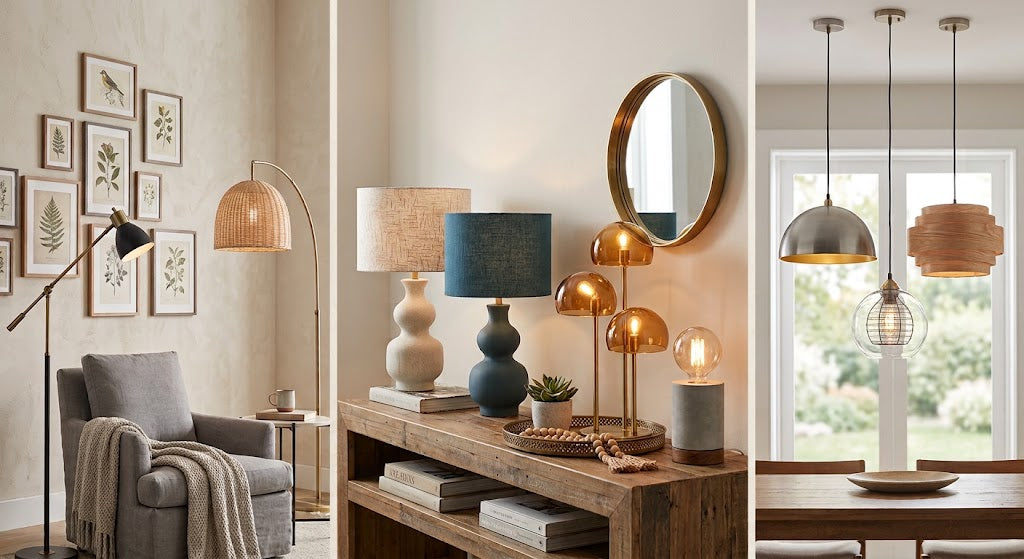 LuxeGlow Ribbed Glass Table Lamp