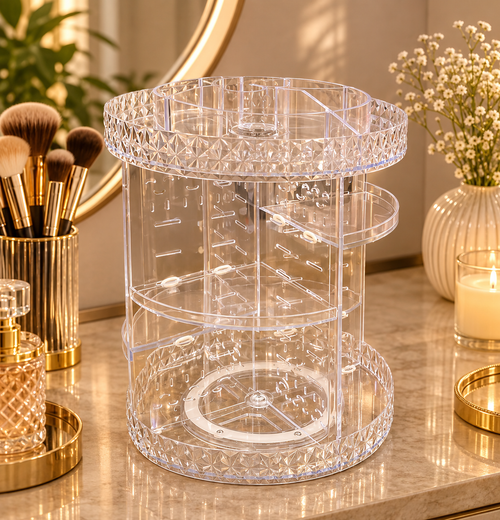 360° Rotating Makeup & Skincare Organizer