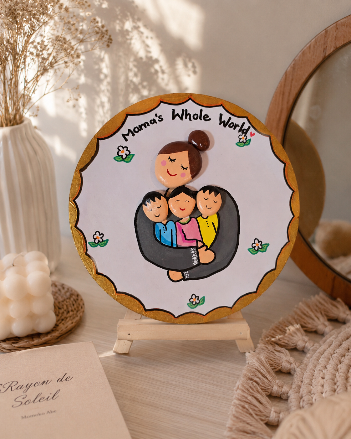 Cozy Mother and Children Plaque