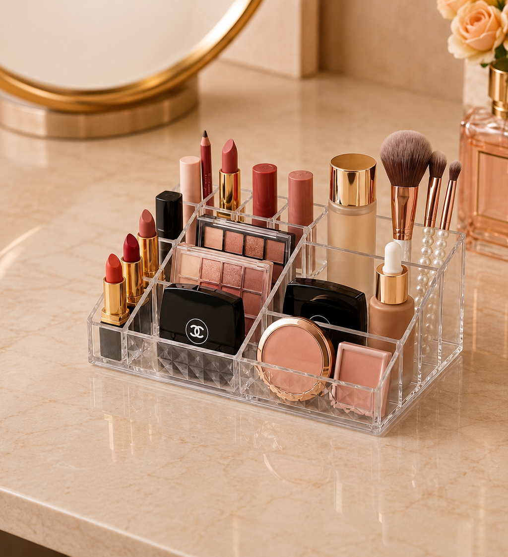 Multi-Functional Acrylic Makeup Organizer