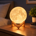 Moon Lamp with Wooden Stand