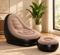 Luxe Inflatable Lounge Chair & Ottoman Set