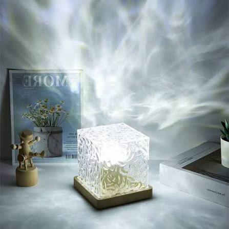 Water Ripple Crystal Cube Projector Lamp